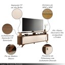 Ver imagem 3 de Bancada Decorativa Alba 1.8 Ripada para Tv até 70 Polegadas Castanho/off White G26 - Hb Móveis