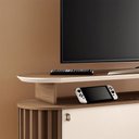 Ver imagem 6 de Bancada Decorativa Alba 1.8 Ripada para Tv até 70 Polegadas Castanho/off White G26 - Hb Móveis