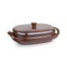 Assadeira De Cerâmica Grande Com Tampa 4000ml Chocolate - Ceraflame - 2