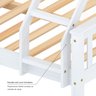 Beliche Bunk Bed Casal Madeira Macica com Escada Fixa Branco Megamobilia CS21-01C - 4