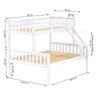 Beliche Bunk Bed Casal Madeira Macica com Escada Fixa Branco Megamobilia CS21-01C - 2