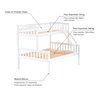 Beliche Bunk Bed Casal Madeira Macica com Escada Fixa Branco Megamobilia CS21-01C - 3