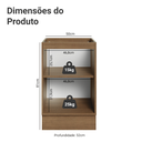 Ver imagem 5 de Balcão de Cozinha 50cm 1 Porta (sem Tampo) Rustic/Crema Vik Madesa