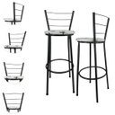 Ver imagem 1 de Kit 2 Banqueta Alta Preta Cozinha Gourmet Americana Balcão:branco Floral