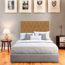 Ver imagem 2 de Cabeceira Estofada para Cama de Casal 140 Athena Suede