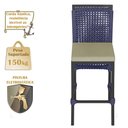 Ver imagem 4 de Mesa Bistrô e 2 Banquetas Roma Preta Corda Náutica Estofado 7 Trama Original