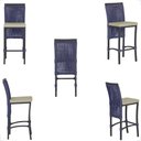 Ver imagem 5 de Mesa Bistrô e 2 Banquetas Roma Preta Corda Náutica Estofado 7 Trama Original