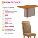 Ver imagem 7 de Mesa de Jantar Isadora 180 cm Tampo MDF Laminado Canto Copo com 6 Cadeiras Aline