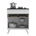 Ver imagem 4 de Balcão Cozinha para Cooktop 70cm 1 Porta 1 Gaveta Veneza Multimóveis V3706 Branco