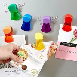 Kit 6 Prendedores Selador para Embalagens Imã Porta Recados - 1