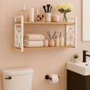 Ver imagem 4 de Kit 3 Suportes Prateleira Branco Estilo Industrial Não Descasca Não Enferruja Decorativo Organizador