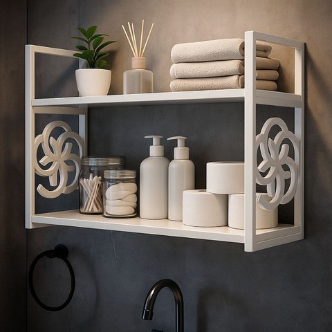 Kit 3 Suportes Prateleira Branco Estilo Industrial Não Descasca Não Enferruja Decorativo Organizador