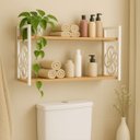 Ver imagem 3 de Kit 3 Suportes Prateleira Branco Estilo Industrial Não Descasca Não Enferruja Decorativo Organizador