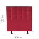 Ver imagem 2 de Cabeceira Estofada Cama Box Solteiro 90cm Espanha Corino Vermelho- Mabe Magazine