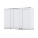 Ver imagem 1 de Armário Aéreo 03 Portas Clássico Americana Branco Henn