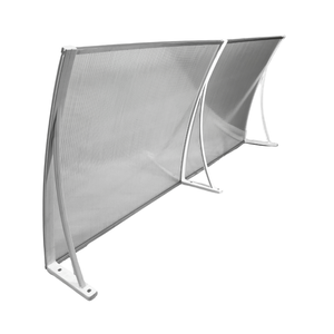 Toldo Policarbonato 1,50 X 0,50m Branco e Translucido com Kit