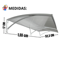 Ver imagem 4 de Toldo Policarbonato 1,50 X 0,50m Branco e Translucido com Kit