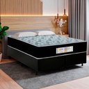 Ver imagem 5 de Cama Box Queen Bipartido Sintético + Colchão Molas Ensacadas Sereneprime Sonnolux 158x198x65 Preto