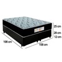 Ver imagem 3 de Cama Box Queen Bipartido Sintético + Colchão Molas Ensacadas Sereneprime Sonnolux 158x198x65 Preto