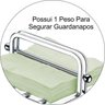 Porta Guardanapos de Mesa Pequeno Com Peso Café Bar - Cromado - 5