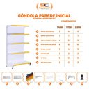 Ver imagem 4 de Gôndola Prateleira para Supermercado 6 Níveis 40x30 New Plus 2,00 Parede Inicial Pe Laranja - Sa G
