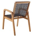 Ver imagem 2 de Cadeira Trama com Braco Preta Estrutura Madeira Stain Jatoba - 56633