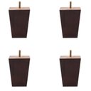 Ver imagem 2 de Pé Madeira Imbuia Sofá Linha Alta 10cm Altura Kit 4 Pezinhos