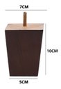 Ver imagem 3 de Pé Madeira Imbuia Sofá Linha Alta 10cm Altura Kit 4 Pezinhos