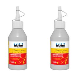 2 Colas de Silicone Líquida para Artesanato 100 ml Tekbond - 3