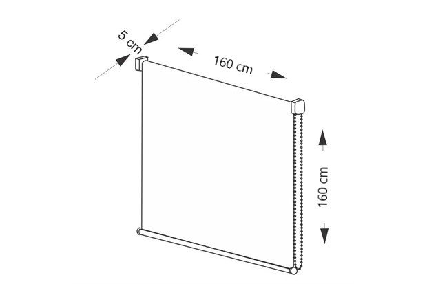 Persiana Rolo Translúcida Breeze Cinza Escuro 160 (L) x 160 (A) cm Cortina Screen Solar 1,60 X 1,60 - 8