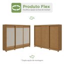 Ver imagem 2 de Guarda-roupa Casal Nice 3 Portas 4 Gavetas Flex Amêndoa Clean/off White 73368.169 - Móveis Lopas