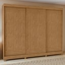Ver imagem 1 de Guarda-roupa Casal Nice 3 Portas 4 Gavetas Flex Amêndoa Clean/off White 73368.169 - Móveis Lopas