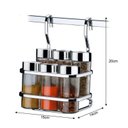 Ver imagem 4 de Porta Temperos 7 Peças Suporte Porta Condimentos Para Barra - Cromado