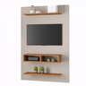 Painel para Tv até 43 Polegadas 2 Nichos 2 Prateleiras Off White/mel - Casa Giulia - 2