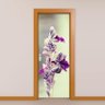 Adesivo de Porta Flore Roxa e Branca - M 80x210 cm - 1