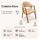 Ver imagem 2 de Kit 2 Poltrona Cadeira para Sala Madeira Maciça Kiora:Bege Omega/Couríssimo