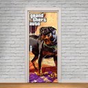 Ver imagem 1 de Adesivo de Porta GTA Cachorro Chop Franklin Game - M 80x210 cm