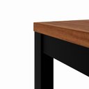 Ver imagem 5 de Mesa Cozinha e Refeitório 180cm x 90cm Pés Metal com 2 Bancos F5 Office Cor:Nogal com Preto