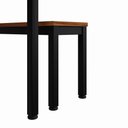 Ver imagem 4 de Mesa Cozinha e Refeitório 180cm x 90cm Pés Metal com 2 Bancos F5 Office Cor:Nogal com Preto