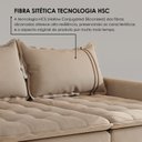 Ver imagem 6 de Sofá Cama Retrátil em Madeira Eucalipto e Linho 200cm Flórida Bege