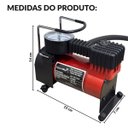 Ver imagem 2 de Mini Compressor de Ar Automotivo 12v Portátil 150 Psi 3 Bicos 35l/min Vermelho Importway Iwmca004vm