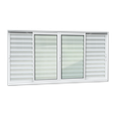 Ver imagem 1 de Veneziana Alumínio Elite 6 Folhas Moveis 100 x 150 V.Liso Branco Brimak