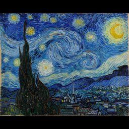 A Noite Estrelada V. Van Gogh Fine Art P. Algodão 30x38cm sem Moldura - 1