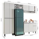 Ver imagem 2 de Cozinha 230cm com Balcão e Armário Aéreo Branco