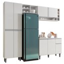 Ver imagem 1 de Cozinha 230cm com Balcão e Armário Aéreo Branco
