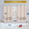 Cortina Pvc Blackout Estampada 2,20m X 1,30m Proteção Estilo Privacidade Cozinha - 3