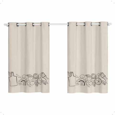 Cortina Pvc Blackout Estampada 2,20m X 1,30m Proteção Estilo Privacidade Cozinha