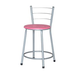 Banqueta Baixa Ratan Cinza Retro   - 1