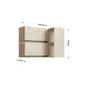 Ver imagem 3 de Armário Aéreo de Canto Reto Greta 2 Portas em Mdf - Casajá - Crema