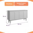 Ver imagem 3 de Buffet 4 Portas Reflecta e LED Krypton Marrom/Nature